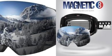 OutdoorMaster Pro Ski Goggles: Frameless, Interchangeable Lenses, UV400 Protection
