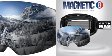 OutdoorMaster Pro Ski Goggles: Frameless, Interchangeable Lenses, UV400 Protection