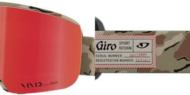 Giro Axis Ski Goggles: Vivid Lenses, Anti-Fog, OTG
