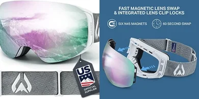 Wildhorn Roca Ski Goggles: Anti-fog, scratch-resistant, UV protection.
