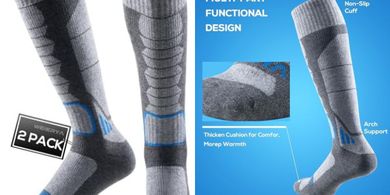 Merino Wool Ski Socks: Over-the-Calf for Men & Women
