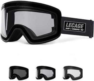 Adaptive Photochromic Ski Goggles with UV & Anti-Fog Protection