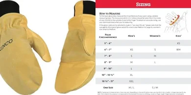Kinco KIN-901T Premium Leather Work & Ski Mittens with Nikwax
