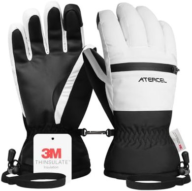 ATERCEL Waterproof Thinsulate Gloves: Touchscreen, Winter Sports
