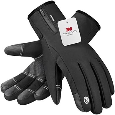 Waterproof, touchscreen winter gloves with 3M Thinsulate, 5-layer warmth.