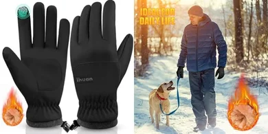 Warm Winter Waterproof Gloves for Skiing, Cycling & More
