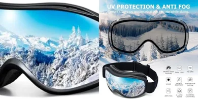 SPOSUNE OTG Ski & Snowboard Goggles: Anti-fog, UV protection for adults & youth.