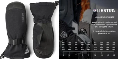 Hestra Leather Ski Mittens: Windproof & Warm, for Men & Women
