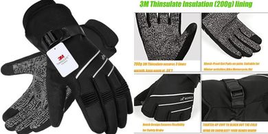 MOREOK Waterproof Winter Gloves with 3M Thinsulate: Touchscreen, -30°F
