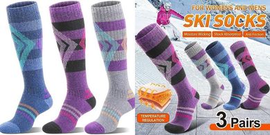 Merino Wool Ski Socks: Warm, Thick Knee-Highs for Men & Women
