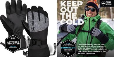 Tough, Waterproof Insulated Ski & Snowboard Gloves for Men & Women
