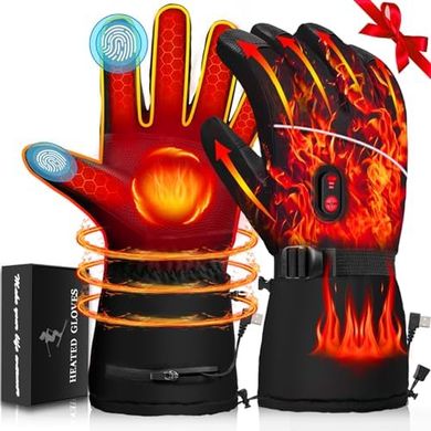 Heated Gloves: Waterproof, Windproof, Touchscreen for Winter Sports & Work
