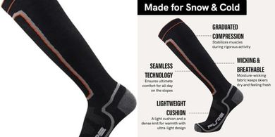 Premium Merino Wool Ski Socks for Men & Women
