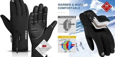 Waterproof Winter Gloves: 5-Layer, Touchscreen, for Men, Women & Kids