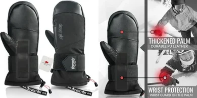 Waterproof Ski & Snowboard Mittens with Wrist Guards (S/M/L)
