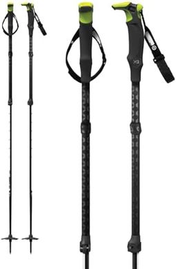 VIA Carbon Fiber Backcountry Touring Poles: Lightweight, Adjustable, All-Snow
