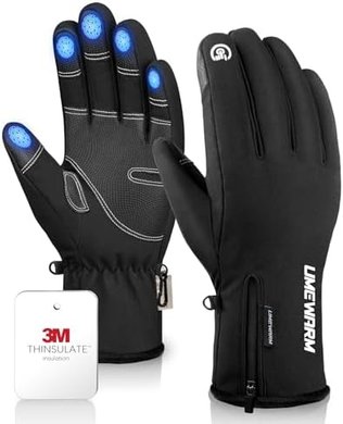 Waterproof Winter Touchscreen Gloves: 5-Layer, Cold Weather Protection