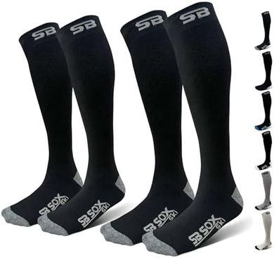 Merino Wool Ski Socks: Warm, Cozy Knee-Highs (2 Pairs)
