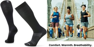 Smartwool Merino Wool Ski Socks (Over-the-Calf, Unisex, Black, Large)
