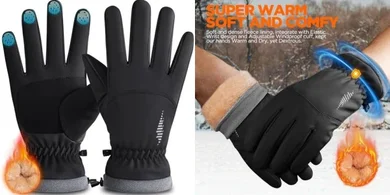 Warm, Waterproof Gloves with Touchscreen Fingers for All Activities
