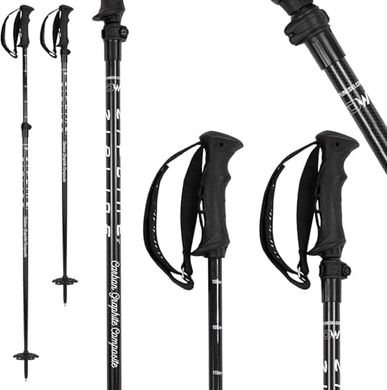 Wise Blurr EXT Adjustable Graphite Ski Poles: Lightweight, Durable, Ergonomic Grip
